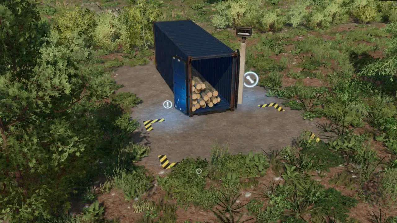 Conteneur d expédition en bois v1 0 0 0 FS22 Mod Farming Simulator