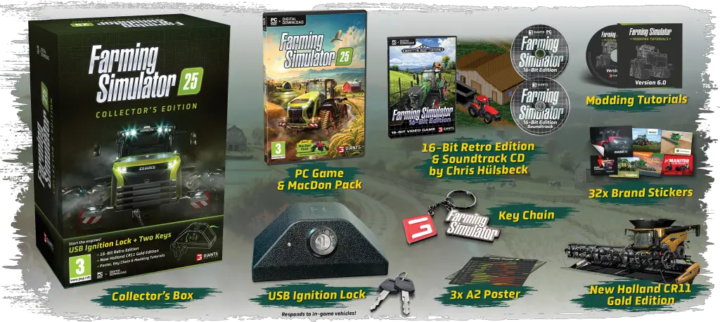 Serrure de contact Farming Simulator 25 pour collectionneurs 